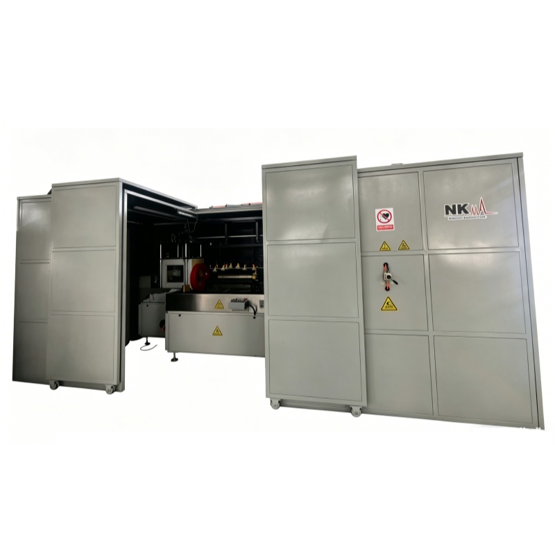 Valve stem magnetic particle inspection machine for fluorescent MPI testing of valve rods and shafts