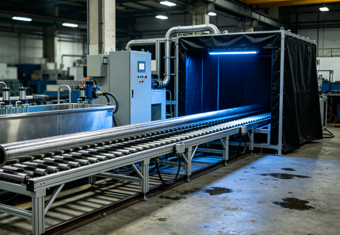 Automatic Fluorescent Penetrant Inspection Line for Long Tubes